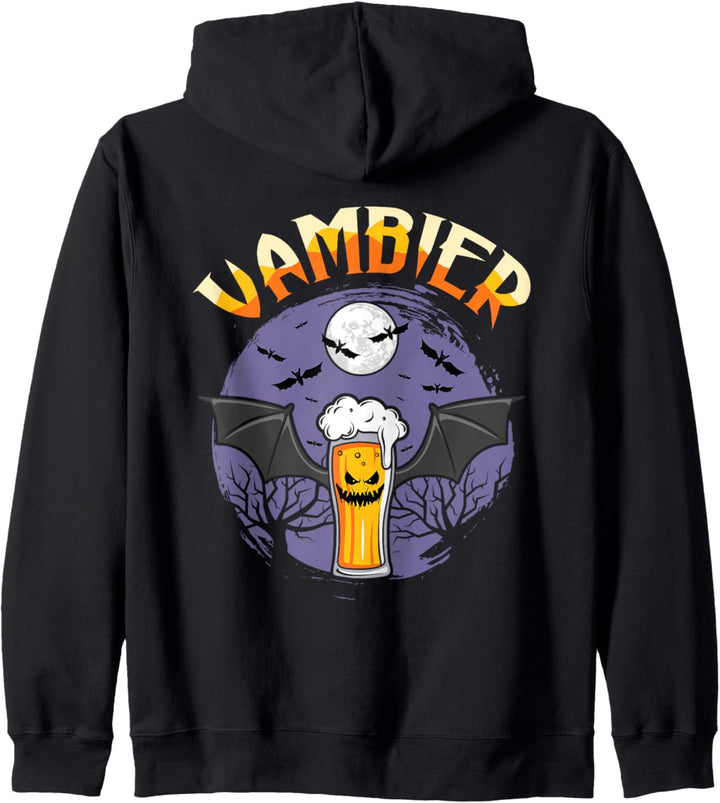 Vambier Bier Vampir Fledermaus Lustiges Kostüm Halloween Kapuzenjacke