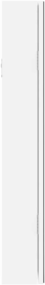 vidaXL Spiegel-Schmuckschrank mit LED-Beleuchtung Wandmontage Weiss, Weiss