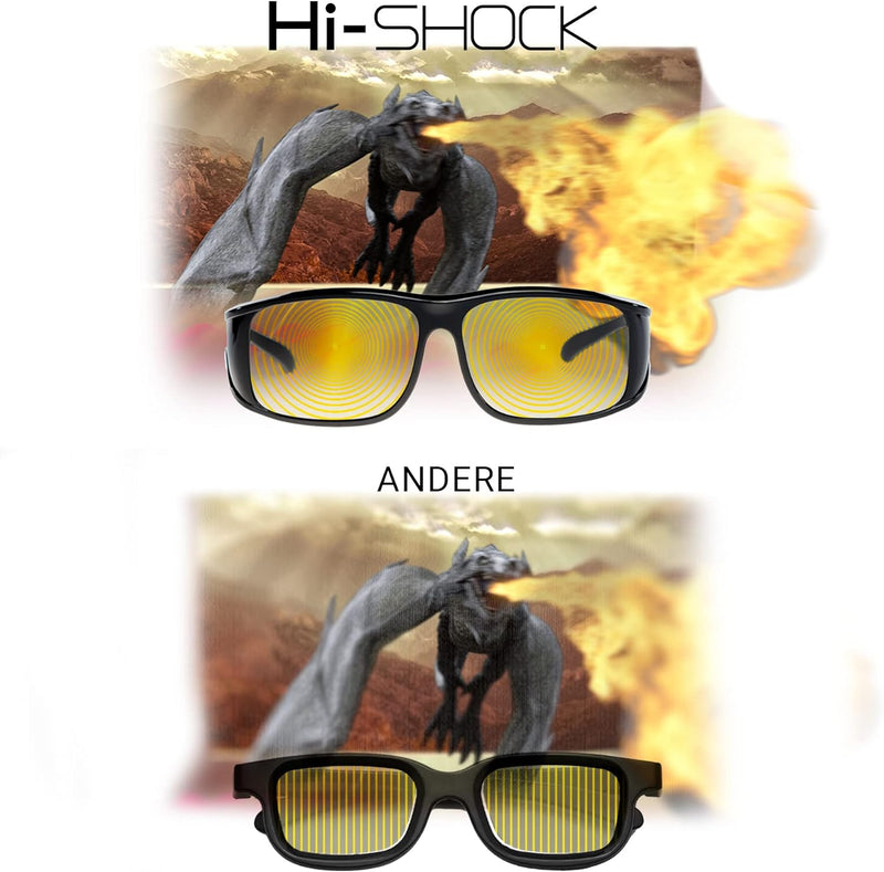 2X Hi-Shock Passive 3D-Brille für 4K 3D TV kompatibel mit LG, Grundig, Philips oder AG-F420 / PTA417