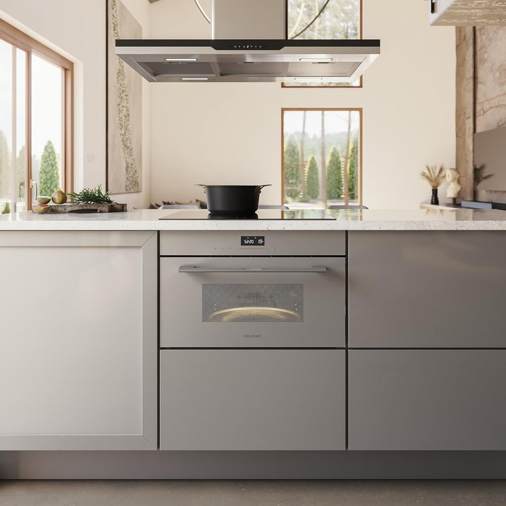 Cecotec Backofen für Mikrowelle, 60 x 45 cm, Bolero Hexa MW703800, Glas, Grau, 1450 W, 34 l Kapazitä