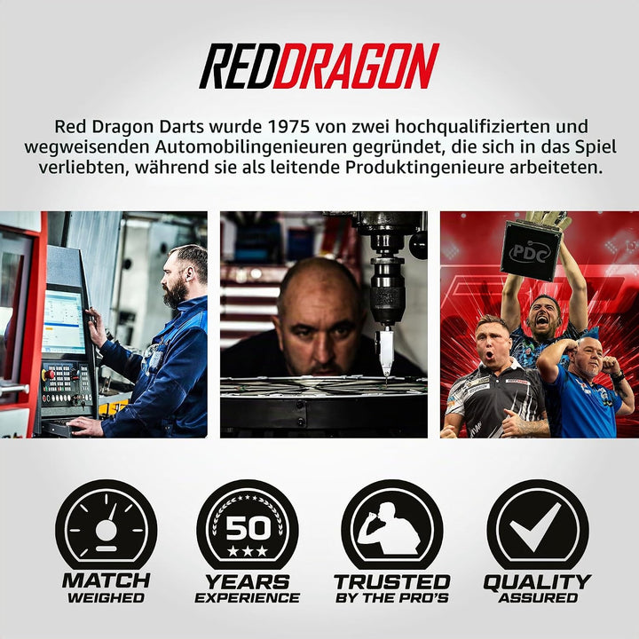 RED DRAGON Luke Humphries TX Softip Serie Premium Wolfram Dart Set mit Flüge und Schäften 18G 1, 18G