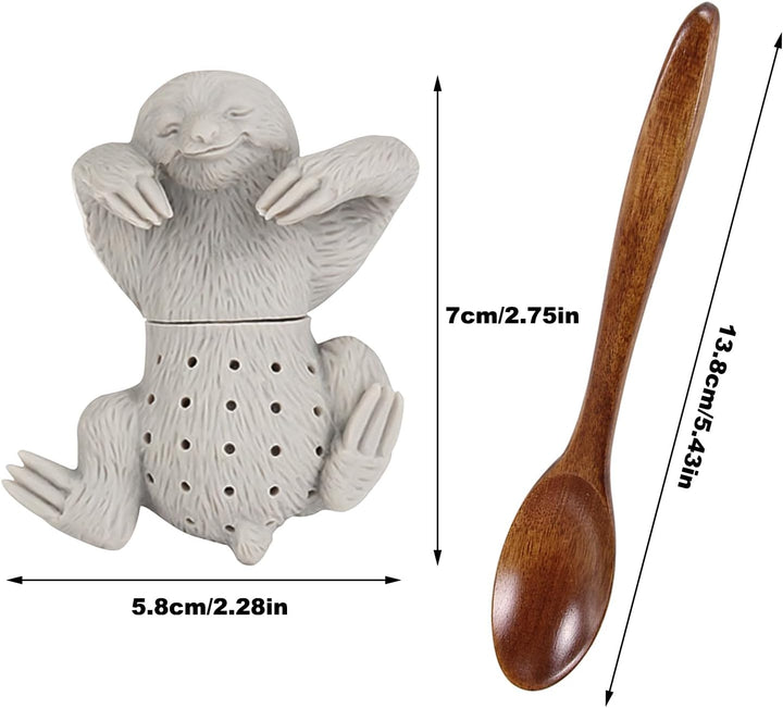 Teesieb für losen Tee, 1 Set Silikon Infuser Lustiger Teebereiter Teefilter Tiere Kompatibel mit den