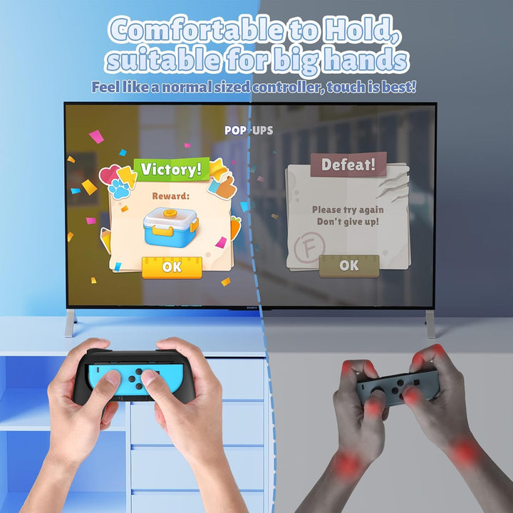 FASTSNAIL Rutschfester Griffe Kompatibel mit Nintendo Switch für JoyCon, Halterung Gaming Controller