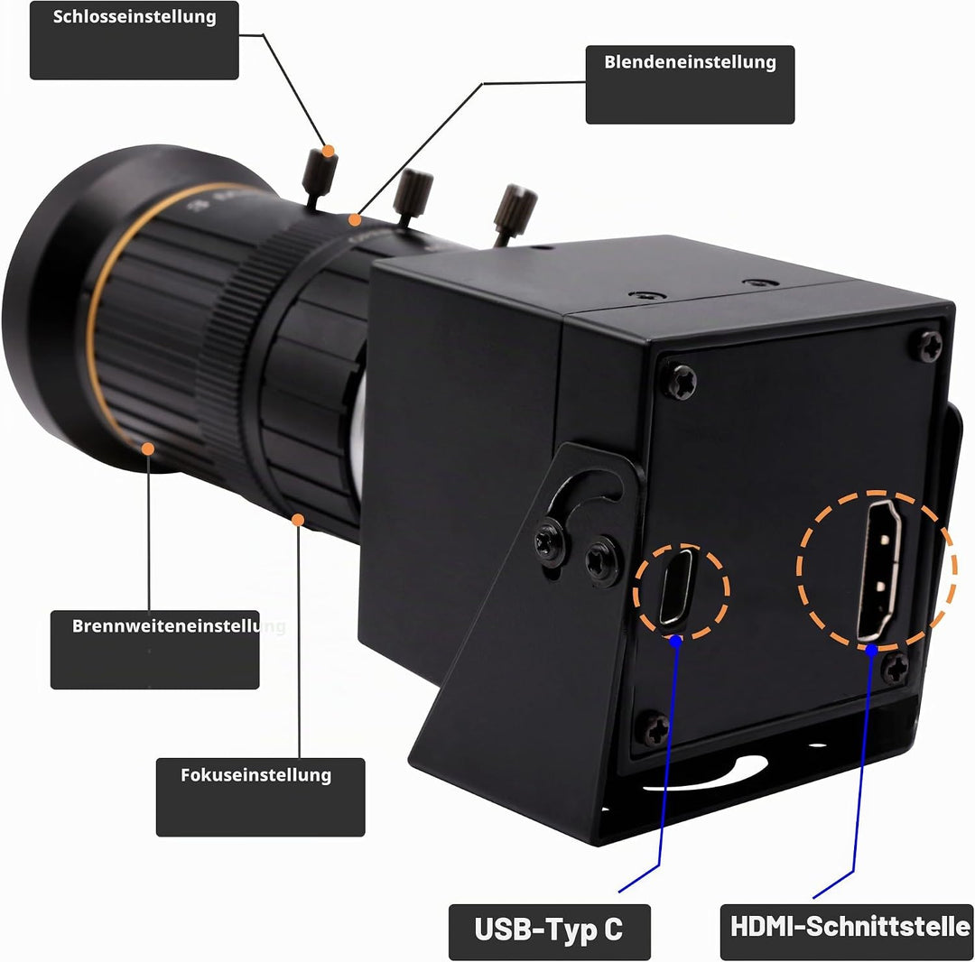 Svpro 4K 60fps HDMI USB Kamera Manueller Zoom Streaming Webcam USB3.0 Externe Computerkamera mit CS