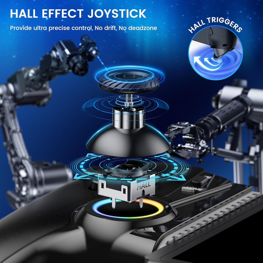 Switch Controller, Bluetooth Handy Controller für Switch 2/Switch/Switch OLED mit Hall-Effekt Joysti