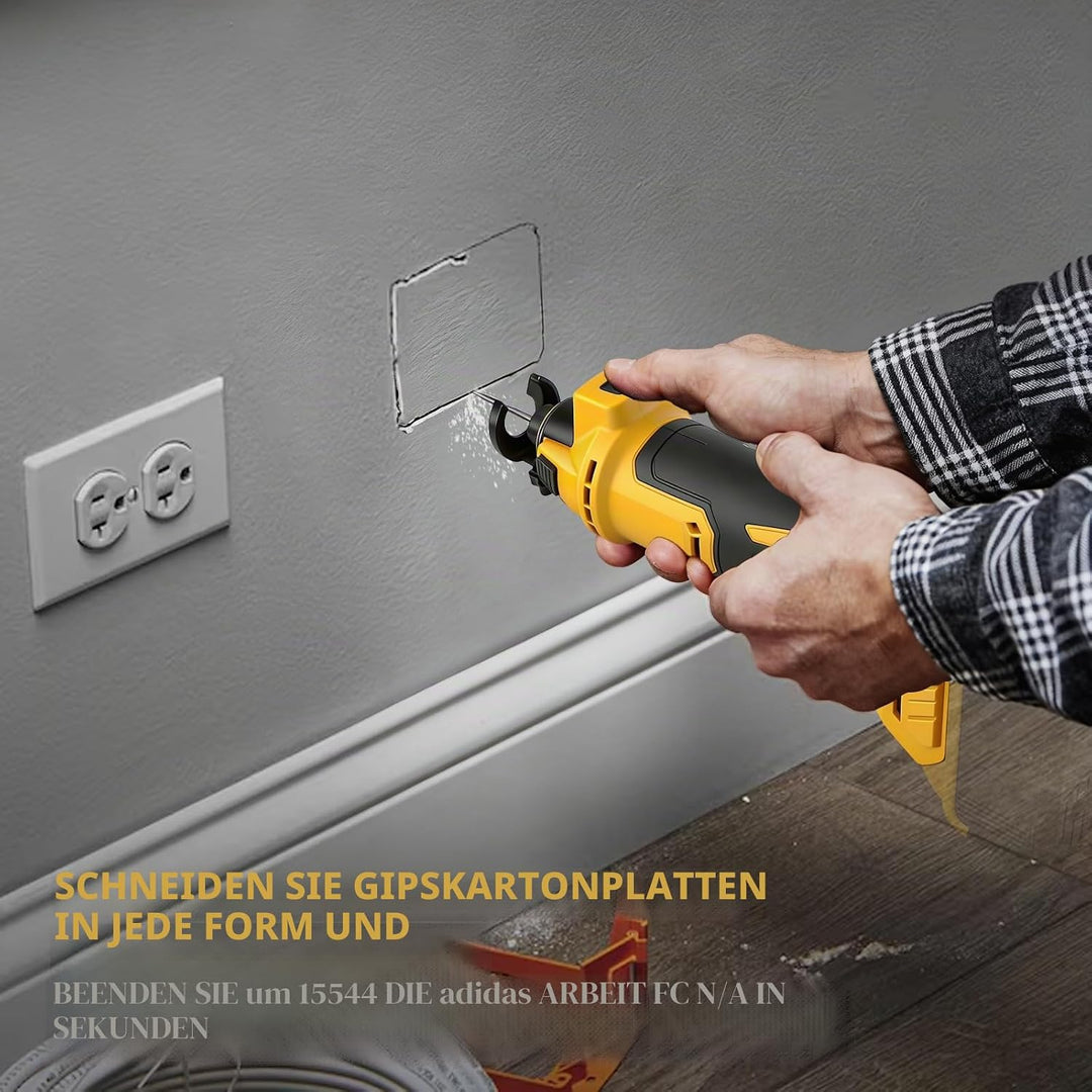 Akku-Trockenbau-Ausschnittwerkzeug, bürstenloser Trockenbau-Rotationssäge mit 3 variablen Geschwindi