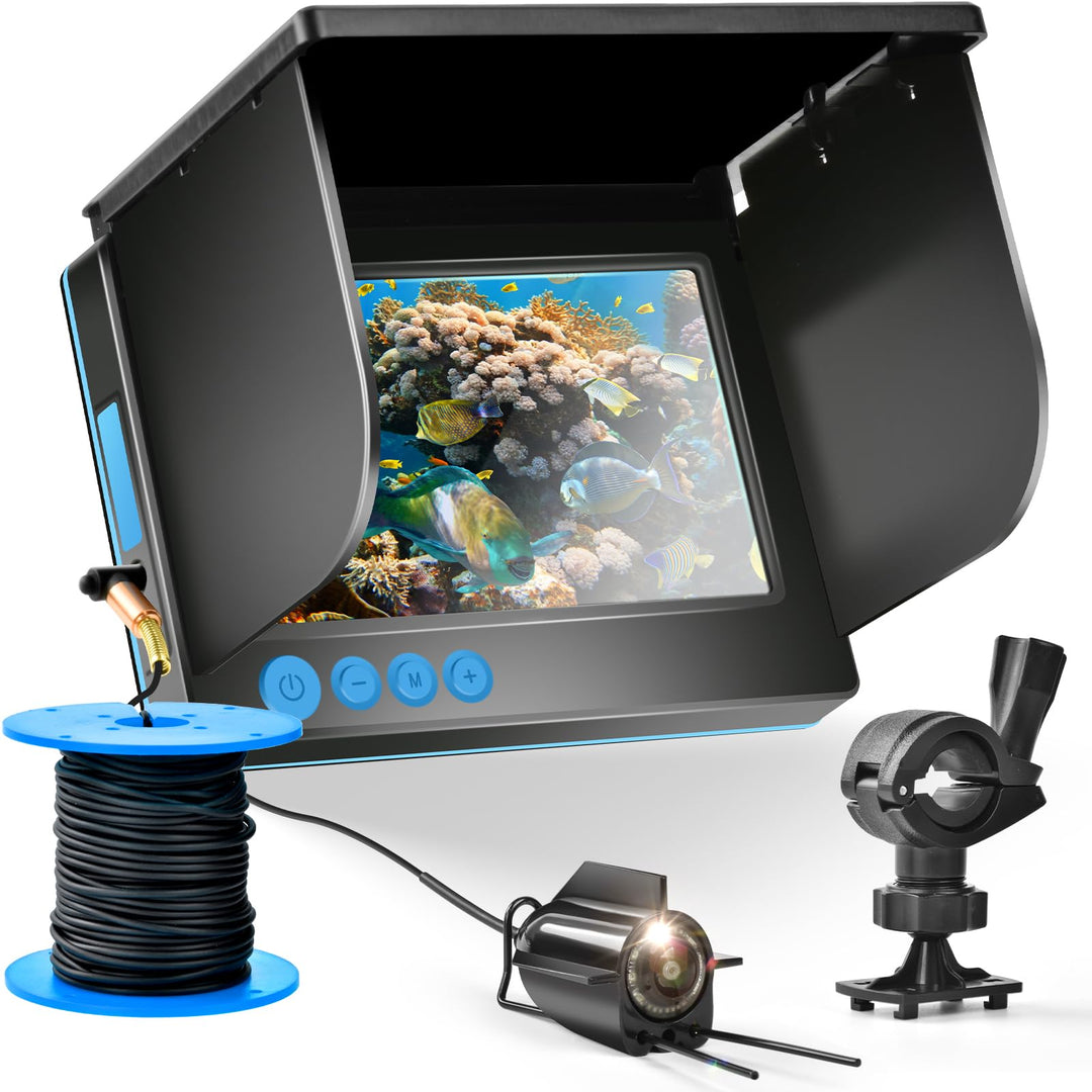 Unterwasserkamera Angeln Fischfinder mit IPS Display,Fish Finder 220° Weitwinkel Infrarot Nachtsicht