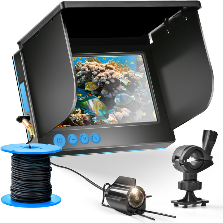 Unterwasserkamera Angeln Fischfinder mit IPS Display,Fish Finder 220° Weitwinkel Infrarot Nachtsicht