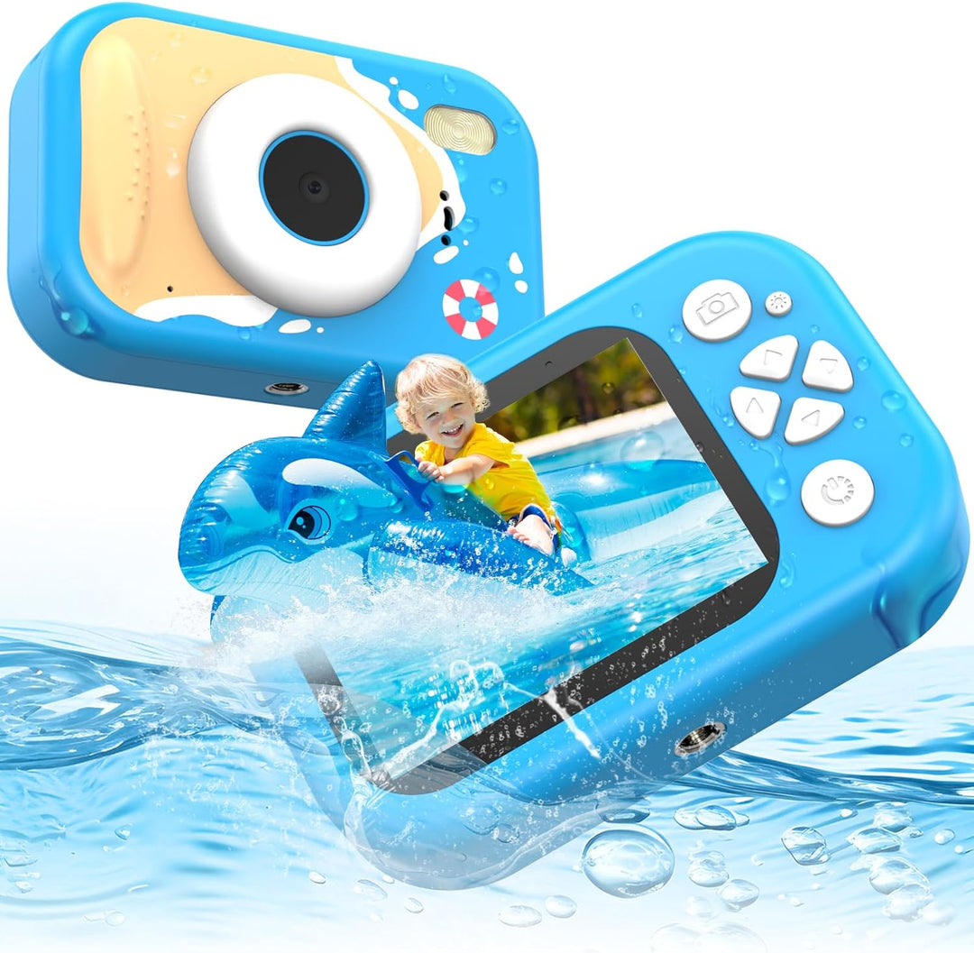 ULEWAY Kinderkamera, 1080P Kinder Kamera Unterwasser, Digitalkamera Unterwasserkamera mit 2,4” Bilds