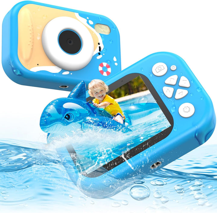 ULEWAY Kinderkamera, 1080P Kinder Kamera Unterwasser, Digitalkamera Unterwasserkamera mit 2,4” Bilds