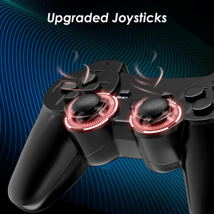 CHENGDAO Controller für PS3, 2 Pack Kabelloser Controller für Playstation 3 mit Double Shock Ergonom
