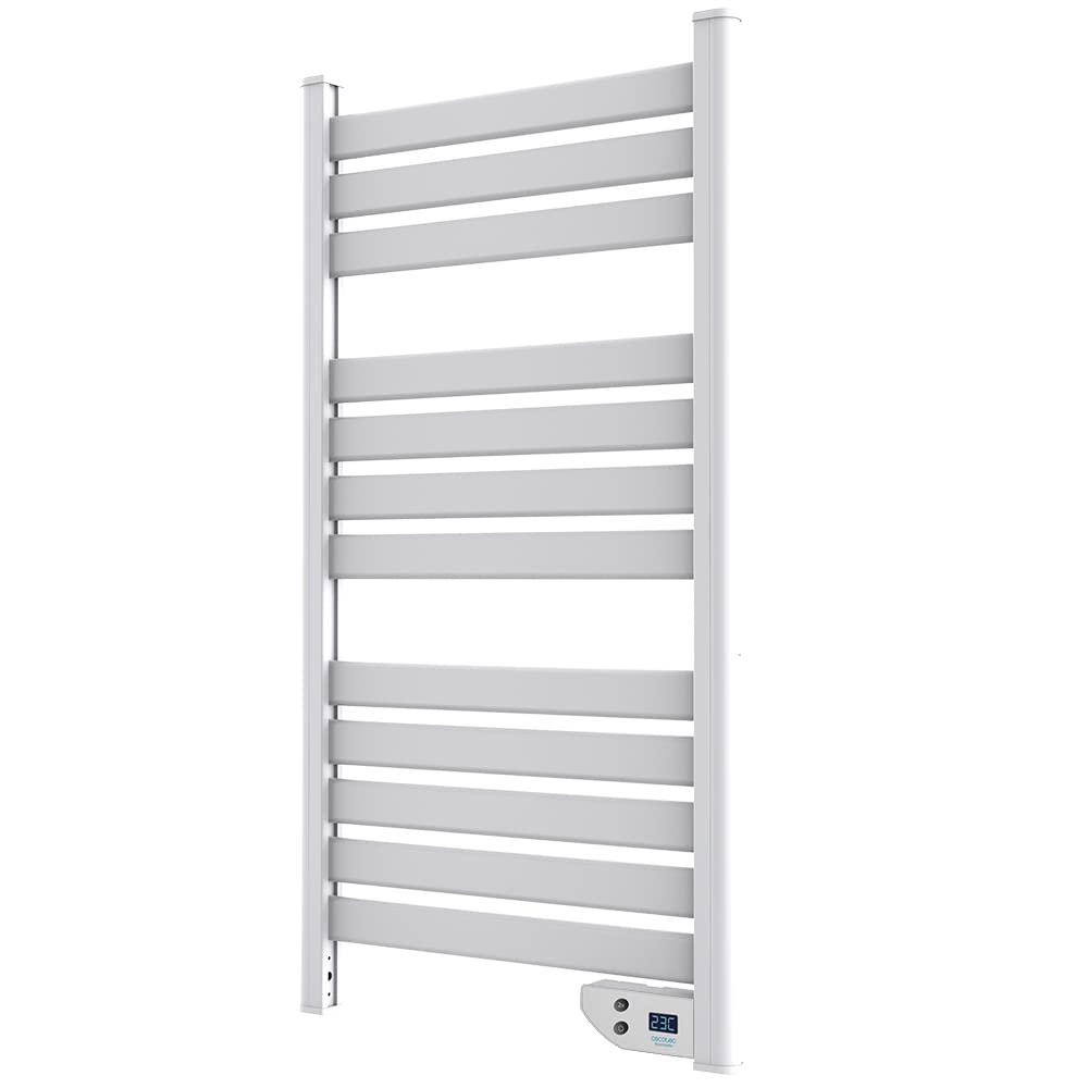 Cecotec Elektrischer Badheizkörper ReadyWarm 9000 Twin Towel White. 500 W, LED-Anzeige, 2 h Timer, S