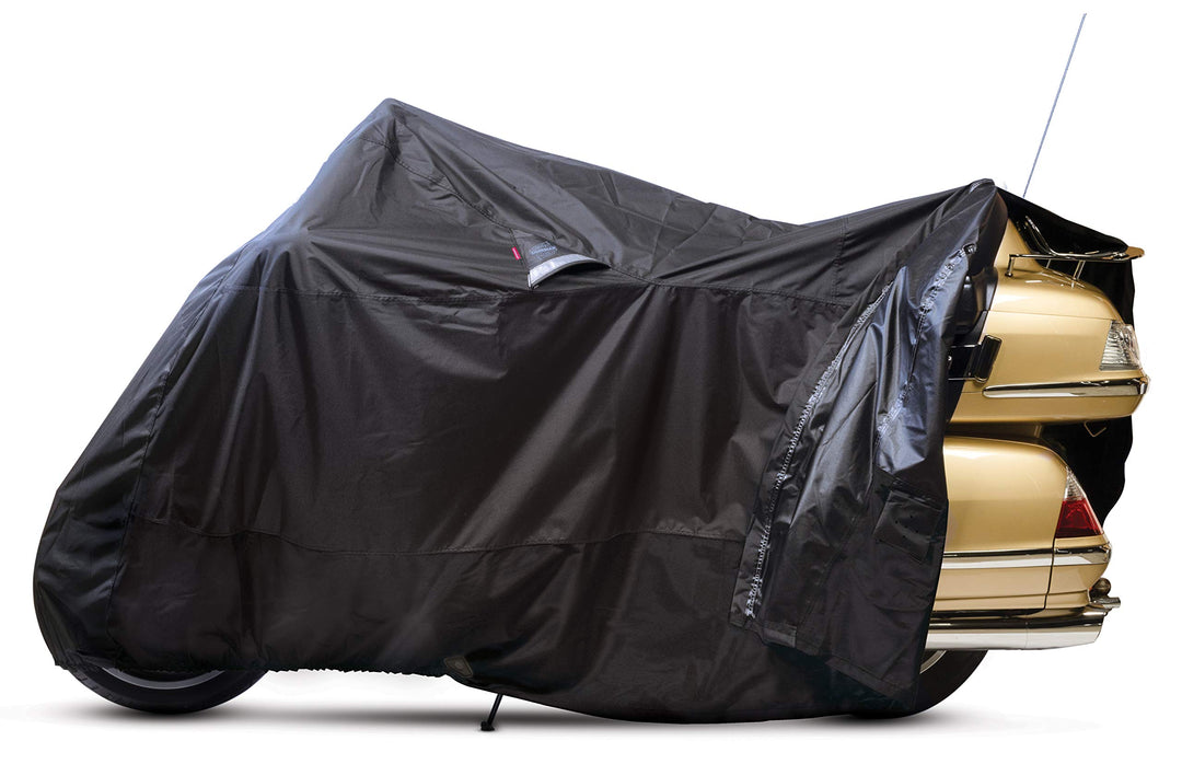 Dowco Guardian 50022-00 WeatherAll Plus Motorradabdeckung, wasserdicht, EZ Zip: Schwarz, XXXL XXX-La