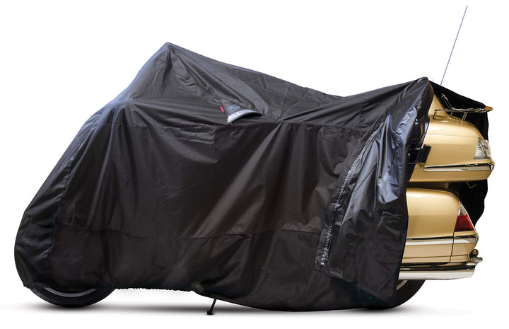 Dowco Guardian 50022-00 WeatherAll Plus Motorradabdeckung, wasserdicht, EZ Zip: Schwarz, XXXL XXX-La