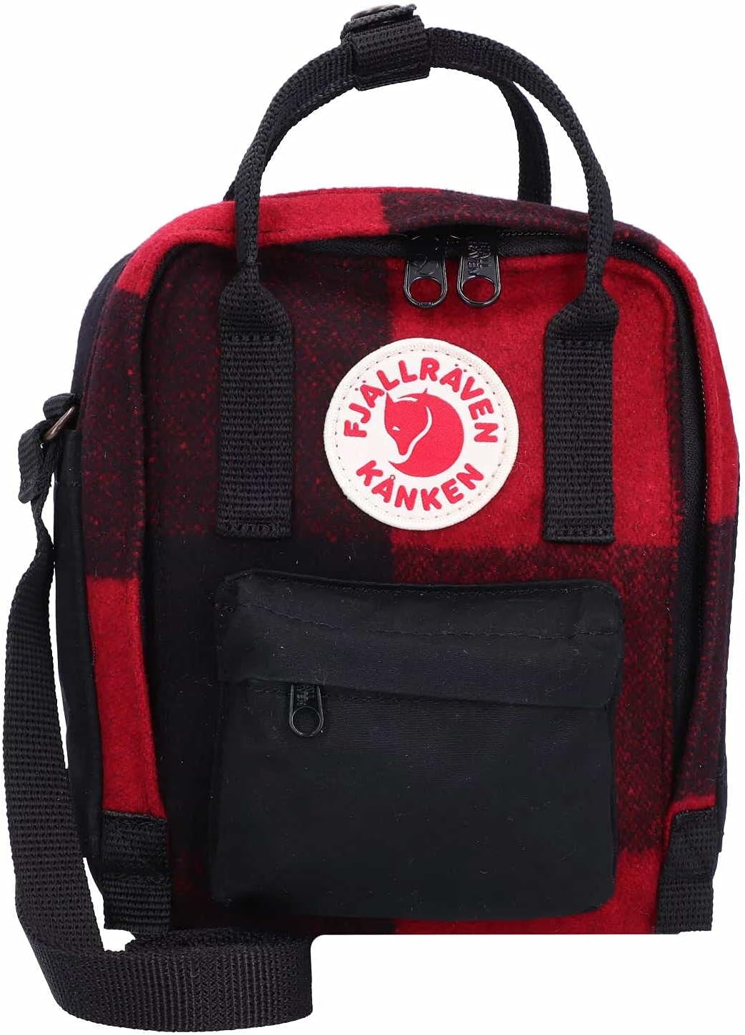 Fjällräven Unisex Kånken Re-Wool Sling Schultertasche Einheitsgrösse Red-black (23329-320-550), Einh