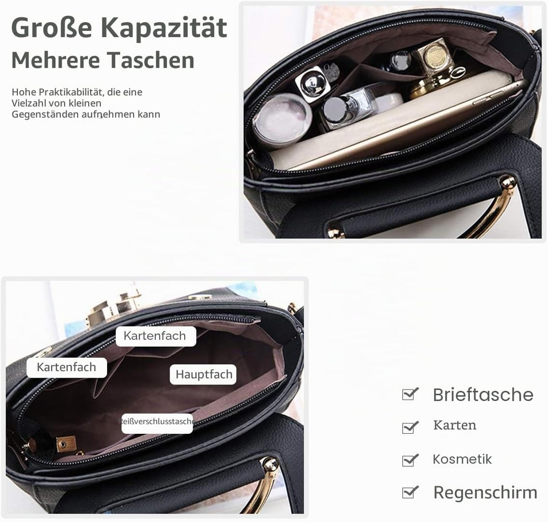 NICOLE &amp; DORIS Umhängetasche Frauen PU Leder Schultertasche Vintage kleine Handtasche zum Ausgehen K