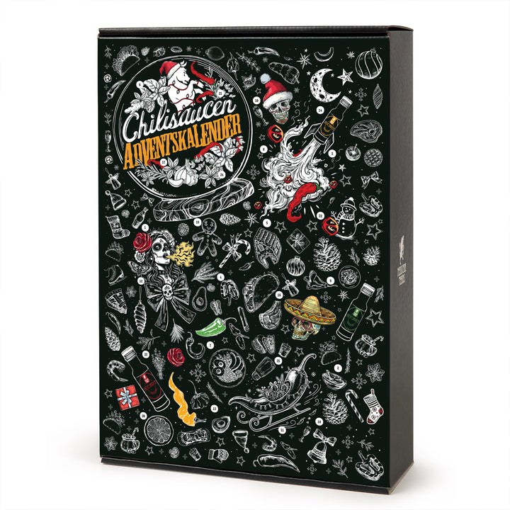 Mexican Tears - Scharfe Sauce Adventskalender mit 24 unterschiedlichen Chilisaucen in wiederverschli