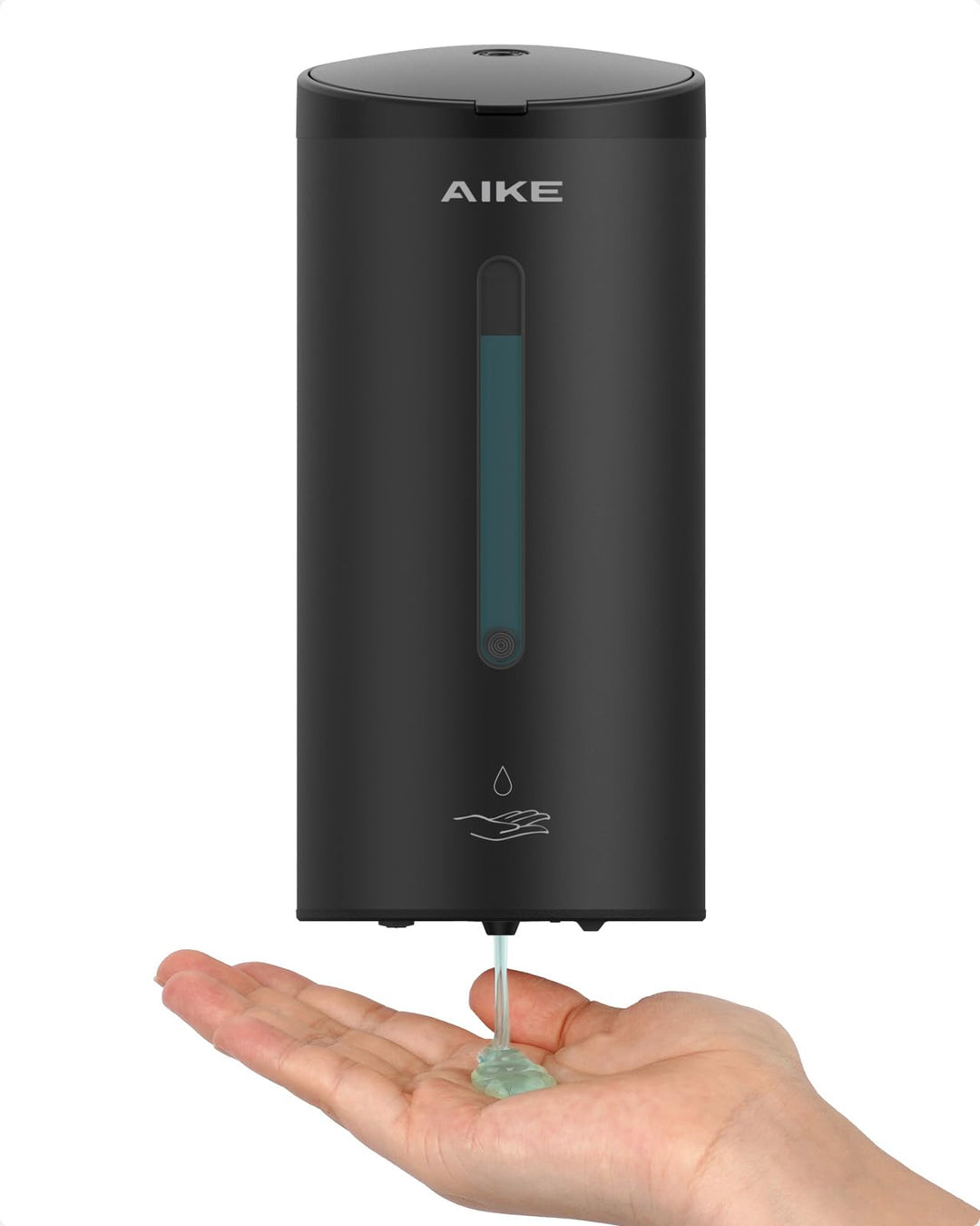 AIKE AK1205 Seifenspender Automatisch Wandbefestigung Mattschwarz, 800ml Kommerzieller Automatischer