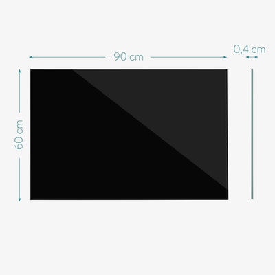 Navaris Magnettafel Magnetboard aus Glas - 90x60 cm Tafel magnetisch zum Beschriften - Magnetwand in