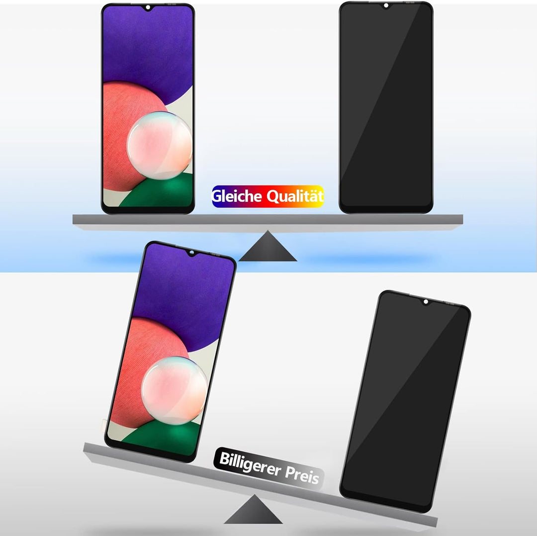 RongZy Ersatz Display Kompatibel für Samsung Galaxy A22 5G A226 Touchscreen Bildschirm Digitizer Gla