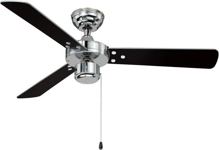 aireRyder - Cyrus Deckenventilator ohne Beleuchtung | Leiser Ventilator mit Zugschalter in glänzende