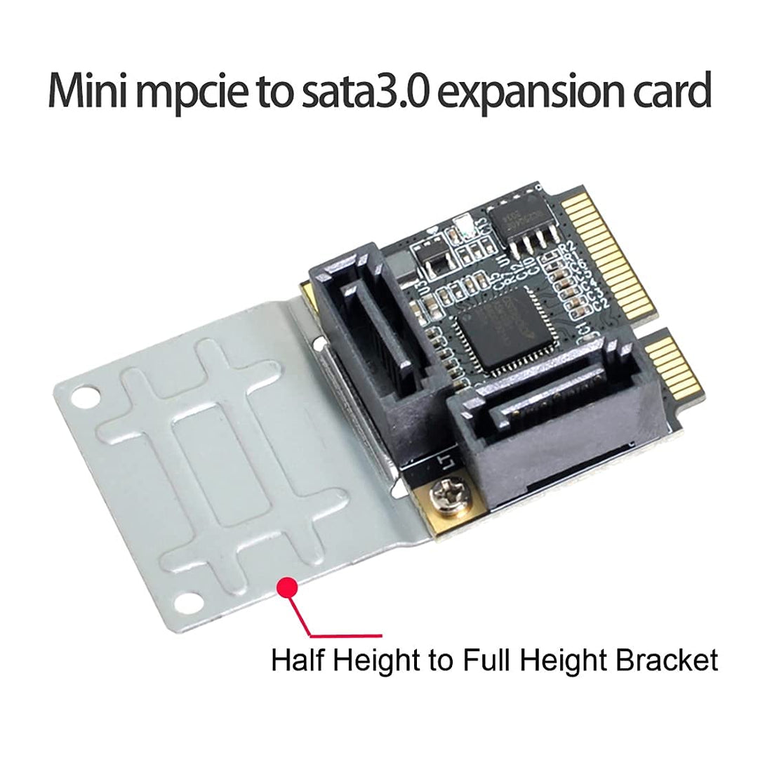 chenyang Mini PCIE auf 2 SATA 3.0 Erweiterungskartenadapter für Motherboard SATA Festplatten Port Er