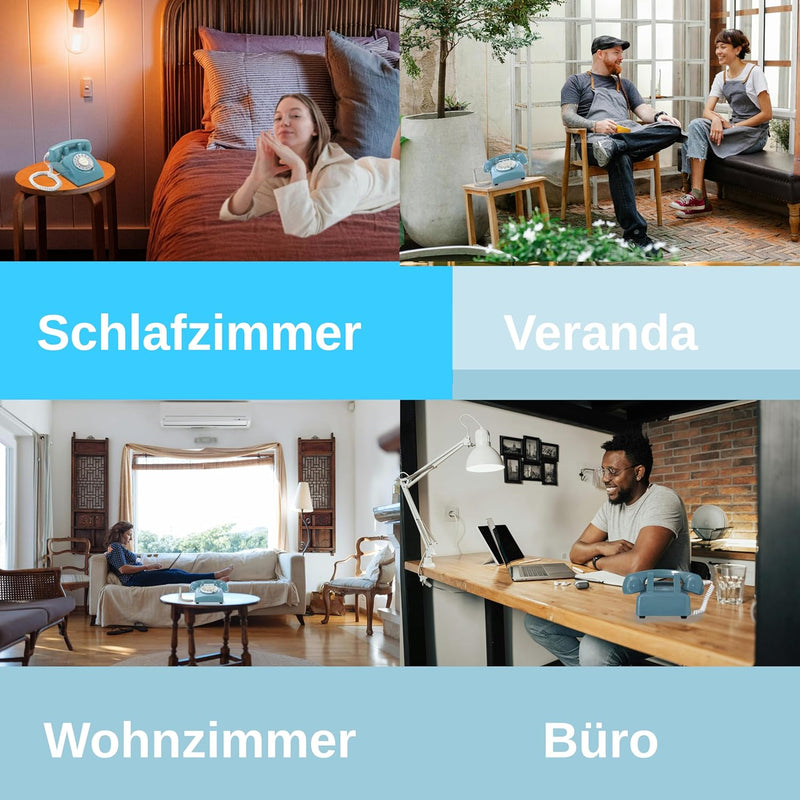 Retro Telefon Wählscheibe/Festnetztelefon Retro/Telefon mit Schnur/Telefon mit Wählscheibe/Telefon R