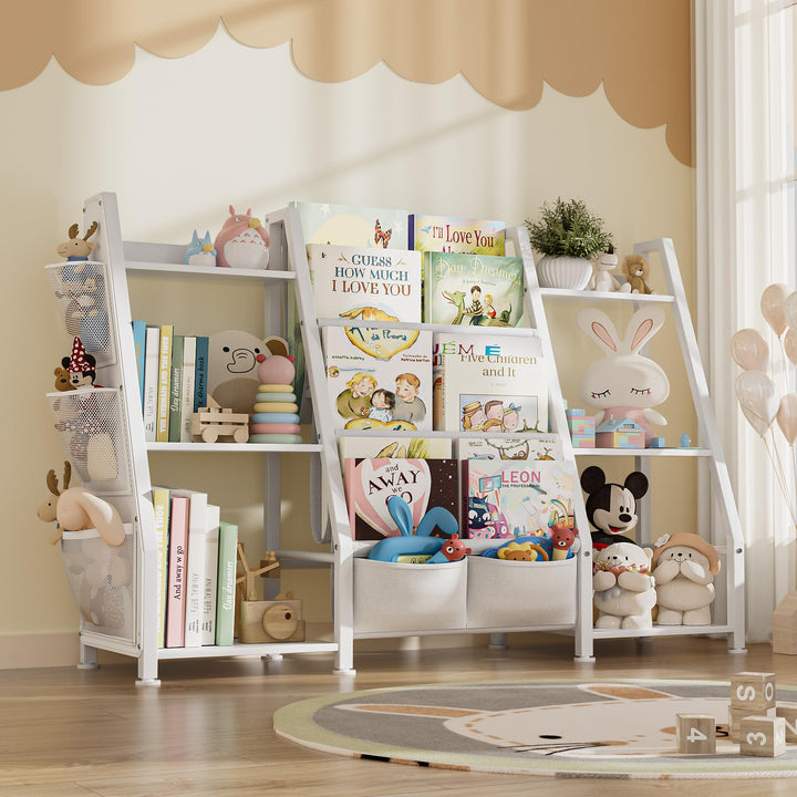 Kinderregal Kinderzimmer Weiss Offenen Aufbewahrungsregal: Kinder Bücherregal mit 3 Fächern für Büch