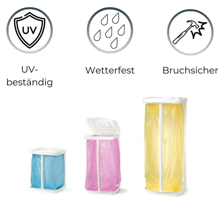 GarPet Müllsack Ständer Müllbeutel Mülleimer Gelber Sack Halter Höhenverstellbar Mülltonne Müllsacks