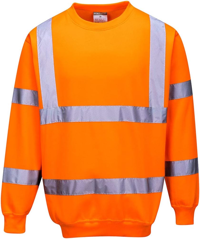 PORTWEST B303 - Warnschutz-Sweatshirt, 1 Stück, XXL, Orange, B303ORRXXL XXL Orange, XXL Orange