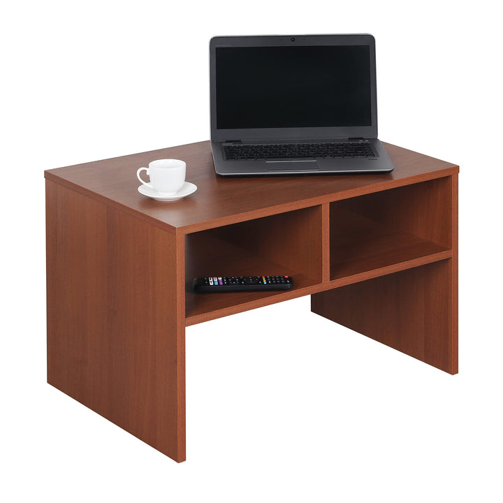 RICOO Couchtisch mit Stauraum 65 x 45 x 45 cm, Couchtisch Holz, Wohnzimmertisch für Couch Eiche Rust