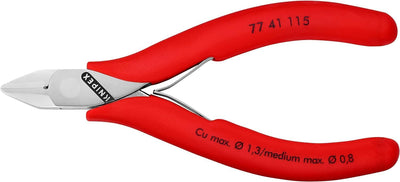 Knipex Elektronik-Seitenschneider mit Mehrkomponenten-Hüllen 115 mm 77 41 115 spitzer Kopf, ohne Fac