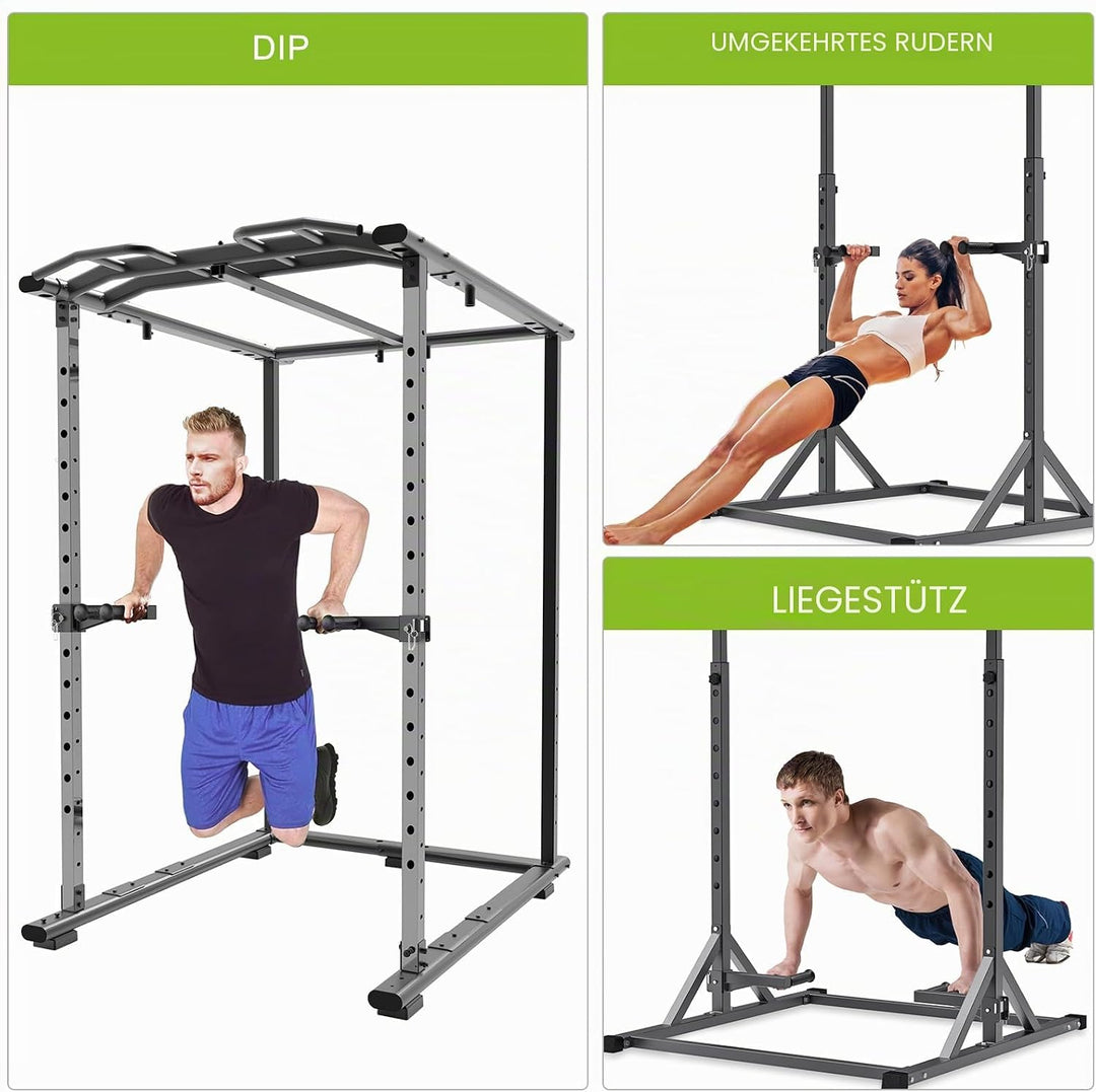 Dip-Stangen-Aufsatz für 2 x 2 Zoll und 3 x 3 Zoll Power Rack, rutschfeste breite und schmale Griffe,