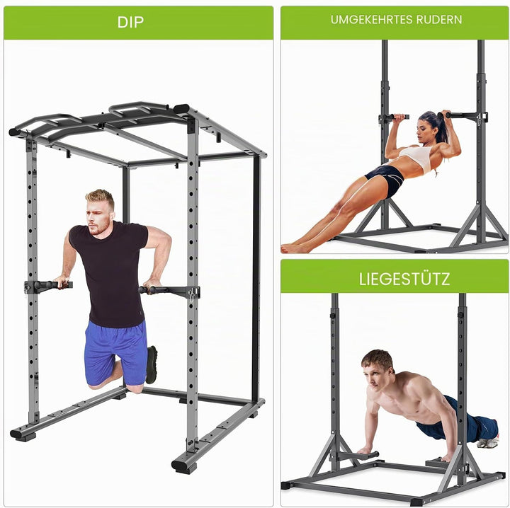 Dip-Stangen-Aufsatz für 2 x 2 Zoll und 3 x 3 Zoll Power Rack, rutschfeste breite und schmale Griffe,