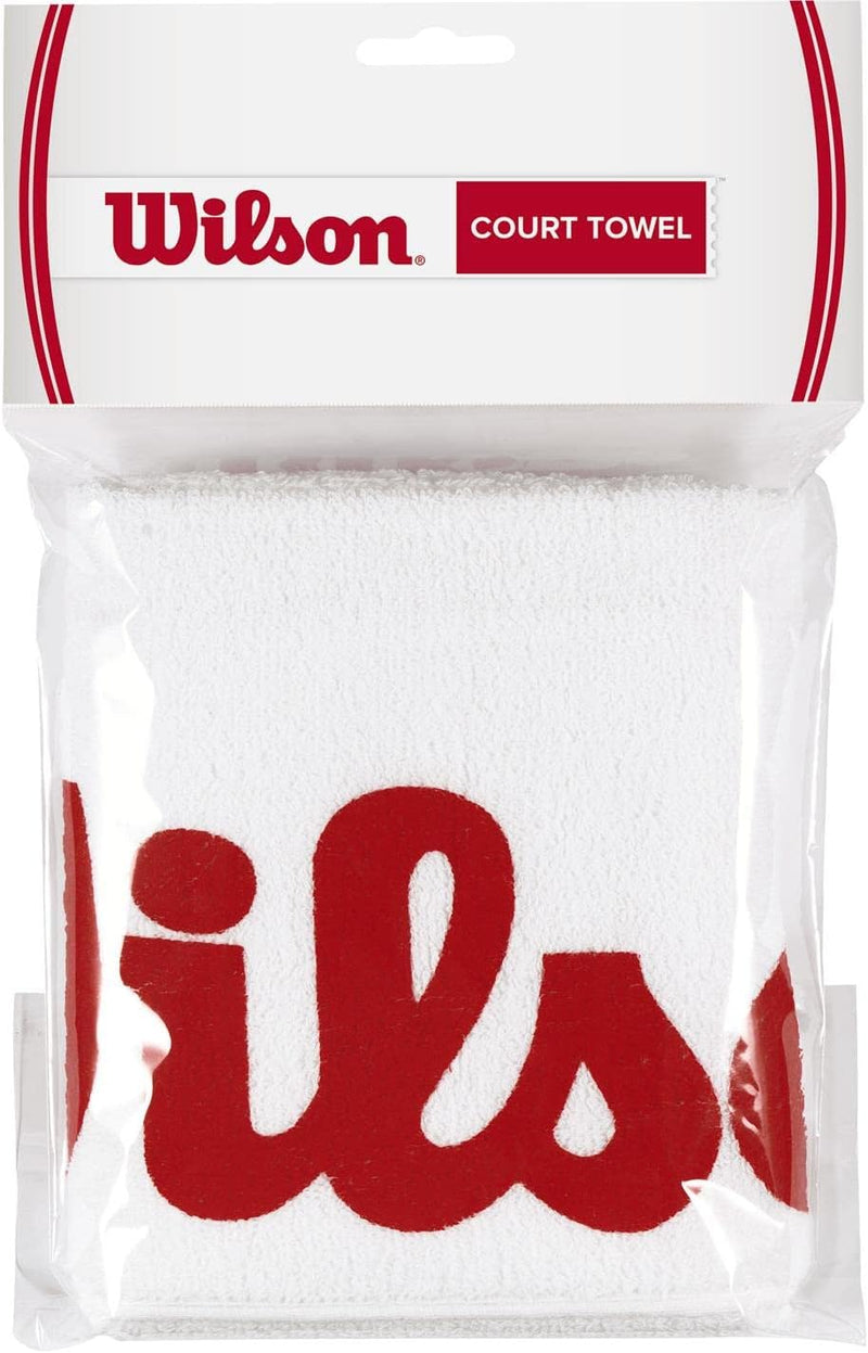 Wilson Unisex Klud Court Towel, White/Red, NS EU