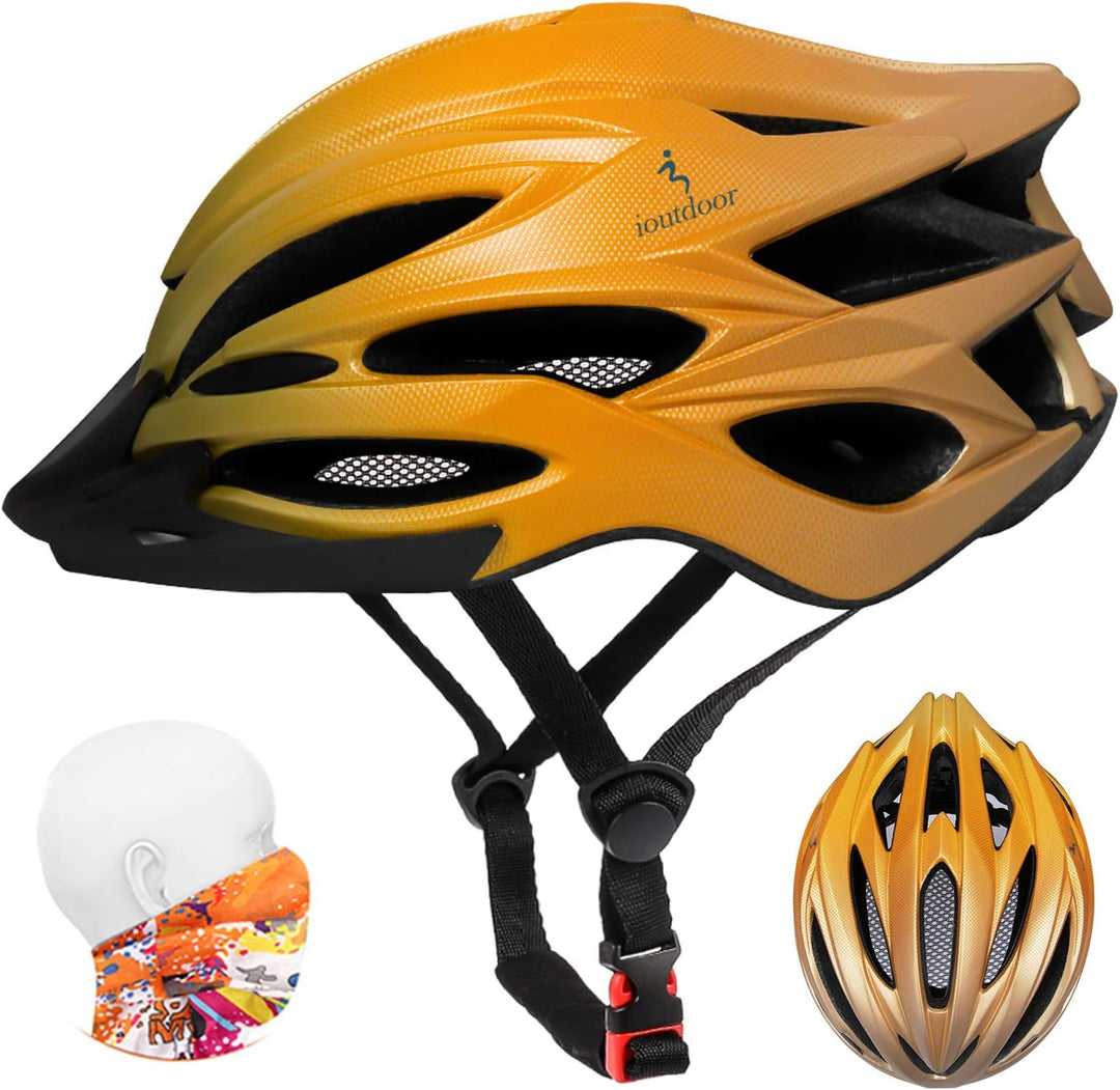 ioutdoor Premium Fahrradhelm, CE CPSC Zertifikat, Radhelm mit Abnehmbarer Sonnenblende und Insektenn