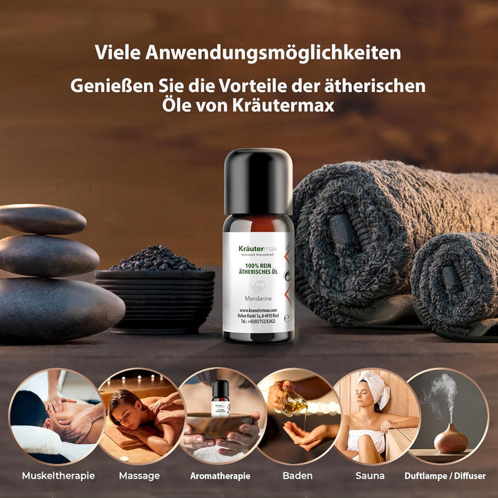 Kräutermax. Mandarine Duftöl Ätherisches Öl Aromaöl Mandarinenöl Citrus Reticulata, 10 ml