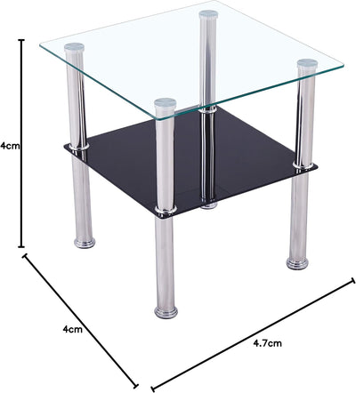 CasaXXl Couchtisch Glas mit Sicherheitsglas & Facettenschliff - Glastisch perfekt geeignet als Beist