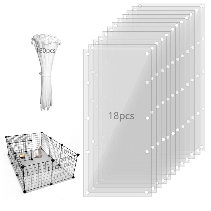 18 Stück Haustierkäfig Einlagen, Käfig-Urin-Schutz, 35x15 cm Haustierkäfig-Einlage mit 180 Stück Kab