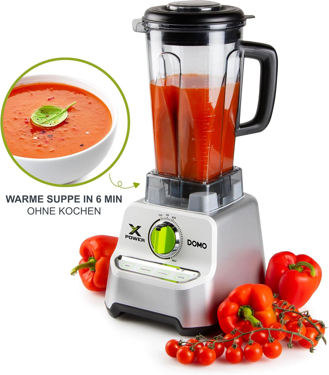 DOMO DO747BL Xpower Blender/Standmixer - Krug aus Tritan - 2 L - 1500 W