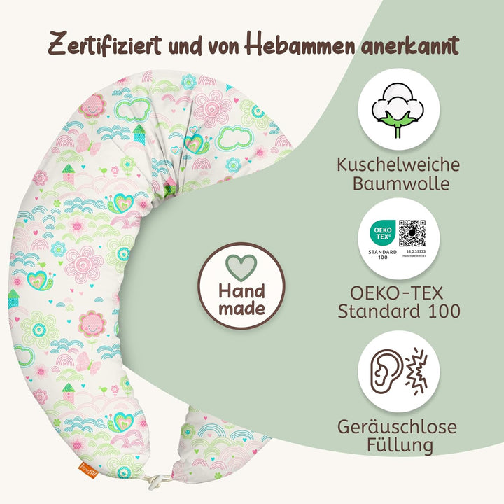 joyfill Stillkissen I Von Hebammen Getestet I XXL Schwangerschaftskissen &amp; Seitenschläferkissen I La