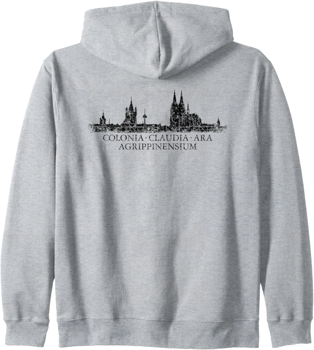 Kölner Skyline "CCAA" (Vintage Schwarz) Köln Kapuzenjacke