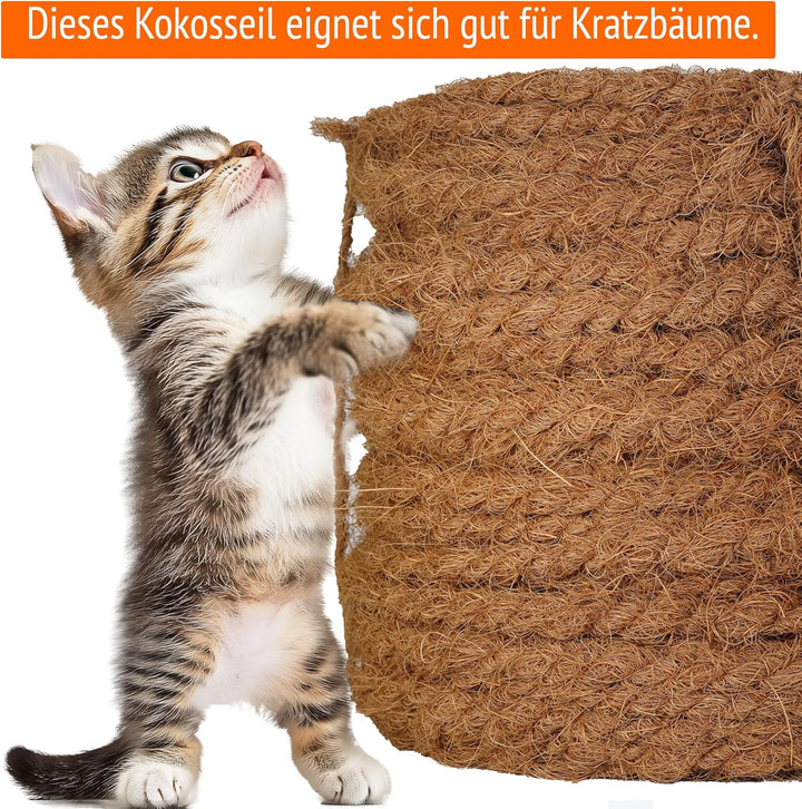 100m reissfestes Dickes Robustes Kokosseil für Bäume - Kordel - Gartenschnur - Rope - ca. Ø 10mm-12m
