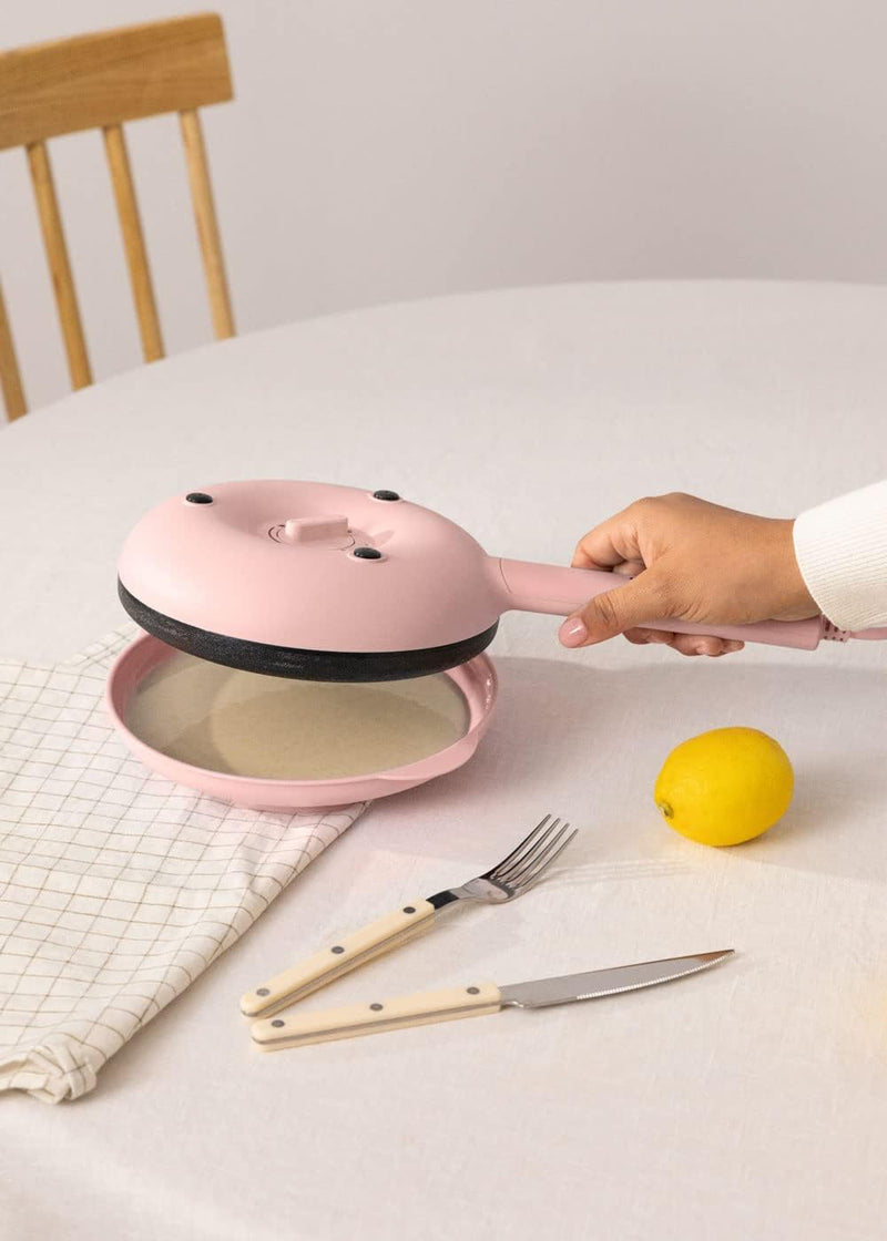 CREATE/CREPE MAKER/Crêpe-Maker elektrischer Rosa/Rutschfeste Platte, Ø21cm, 600W