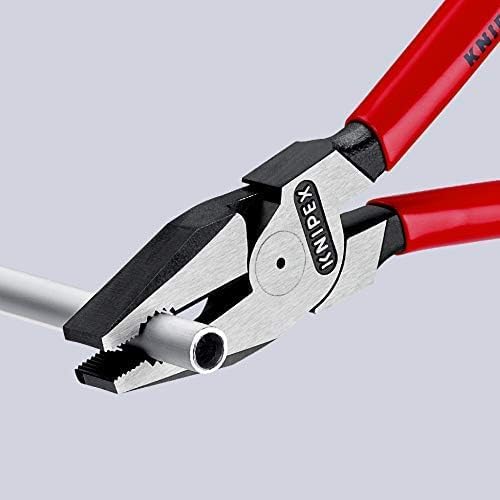 KNIPEX Kraft-Kombizange mit Comfort-Griffen verchromt 200 mm, 02 05 200 Mit Mehrkomponentenhüllen, B