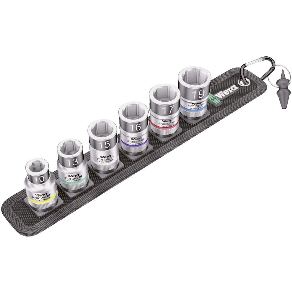 Wera 05003995001 Zyklop Steckschlüsseleinsätze Belt C 1 mit Haltefunktion, 1/2“-Antrieb, 6-teilig