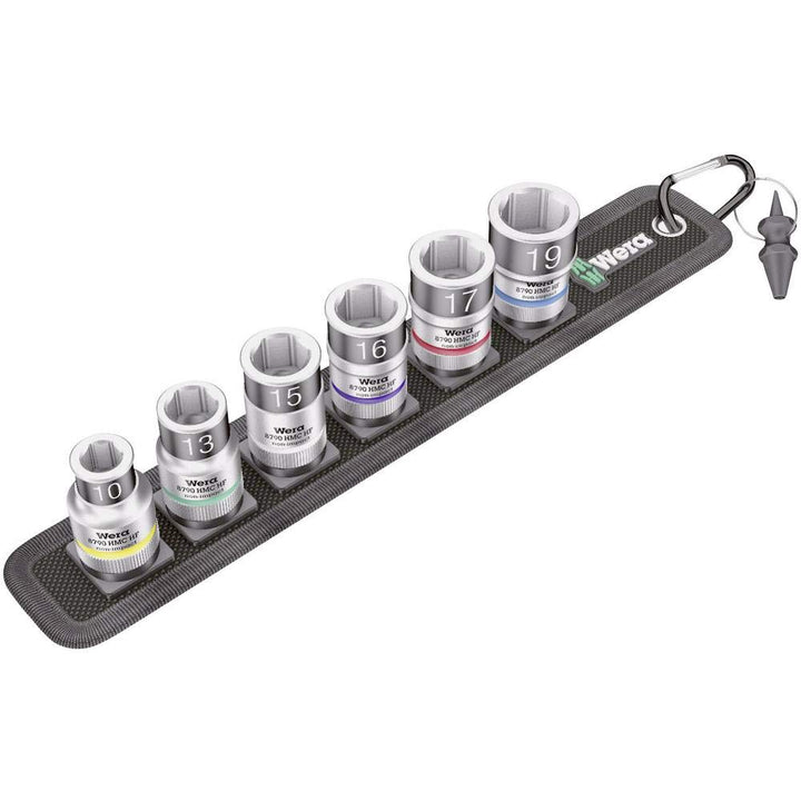 Wera 05003995001 Zyklop Steckschlüsseleinsätze Belt C 1 mit Haltefunktion, 1/2“-Antrieb, 6-teilig