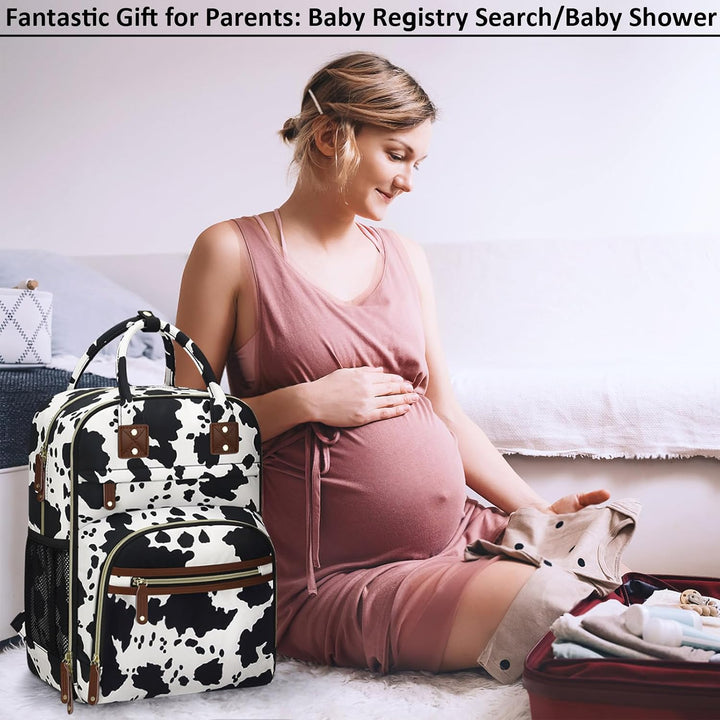 Diaper Bag Backpack Tote for Women Large Capacity, Baby Bag with Insulated Pockets Multifunctional D