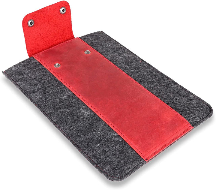 MegaGear Echtleder Tablet Hülle für iPad Pro 11 Zoll, Alle Generationen iPad Air & iPad (Rot, 11 Inc