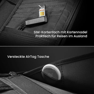 tomtoc Reisepass Tasche für 4-6 Reisepässe, Reisepasshülle Organizer Tasche Etui mit SIM-Kartenhalte